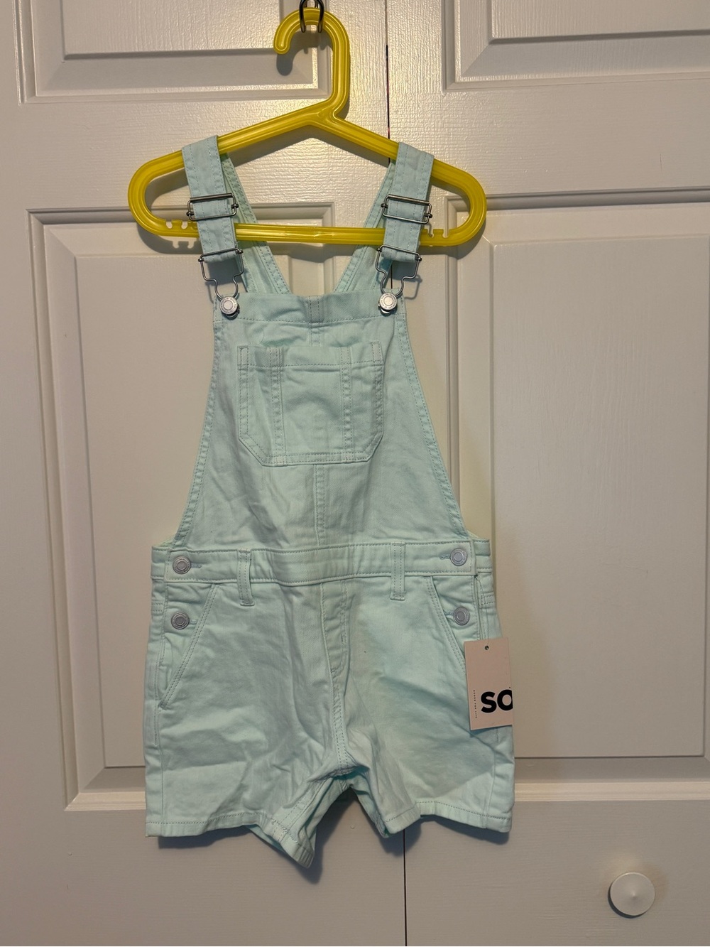 SO Mint Green Short Overalls Girls 10